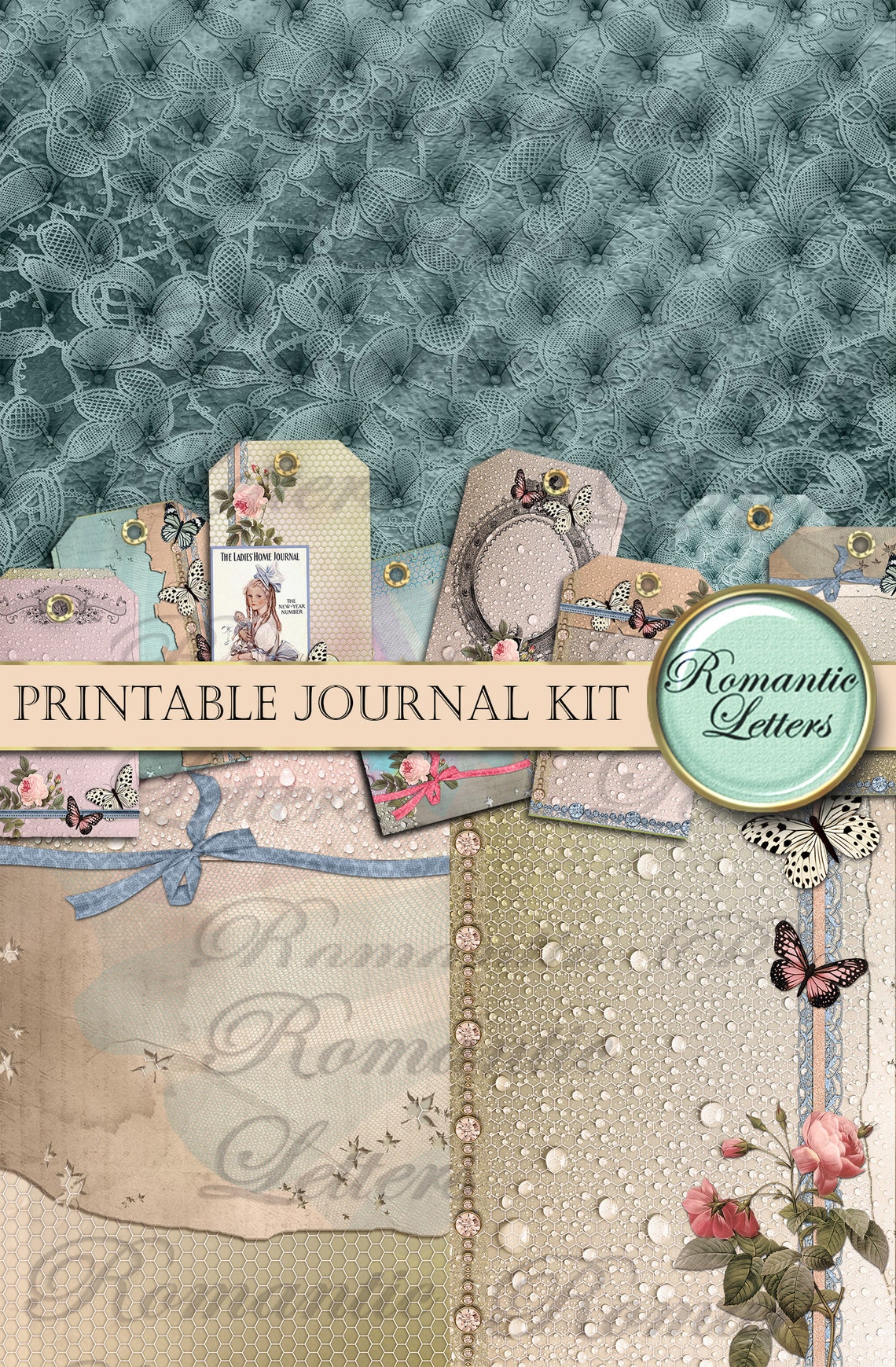 Printable Junk Journal Kit Digital Collage Sheet Printable Junk Journal ...