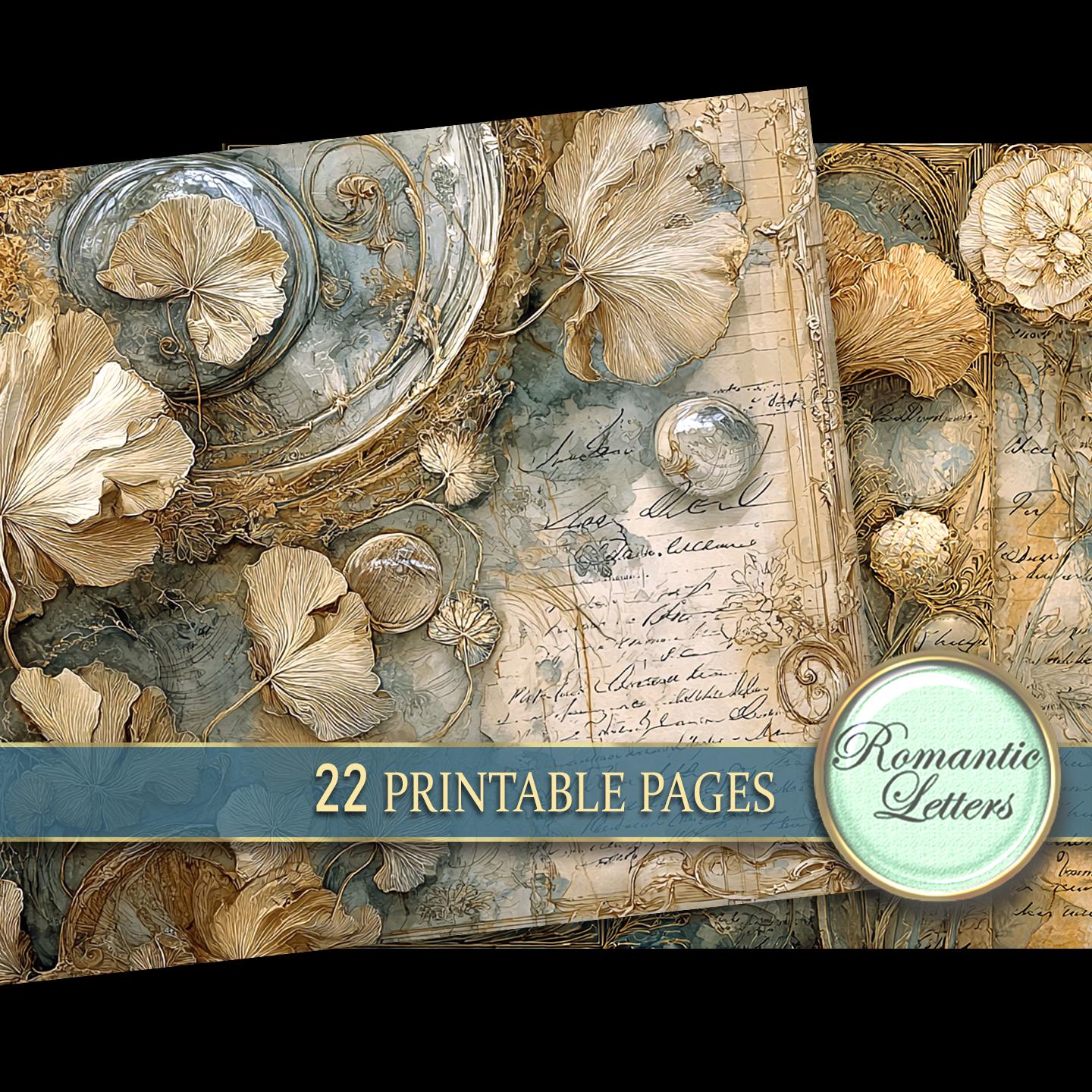 Digital Printable Antique Scrapbook Paper Pack Junk Journal Pages ...