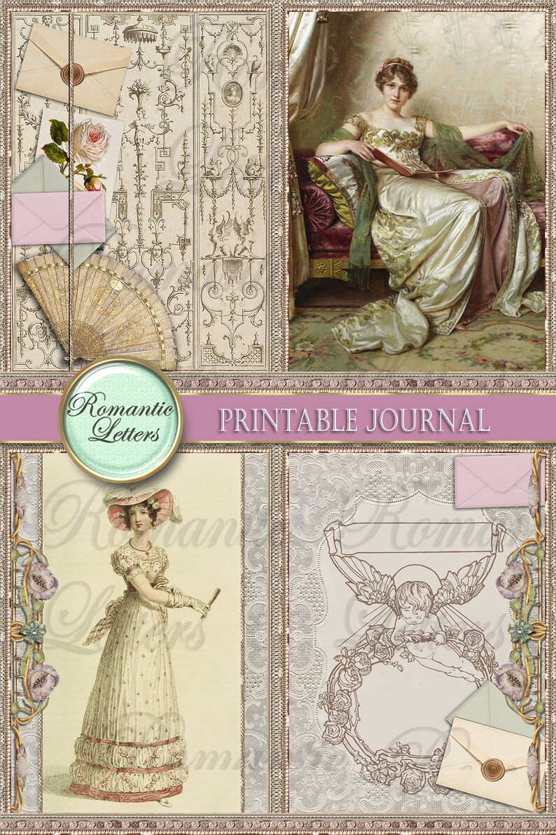 Victorian Printable Junk Journal Kit Printable Scrapbook Paper - Etsy