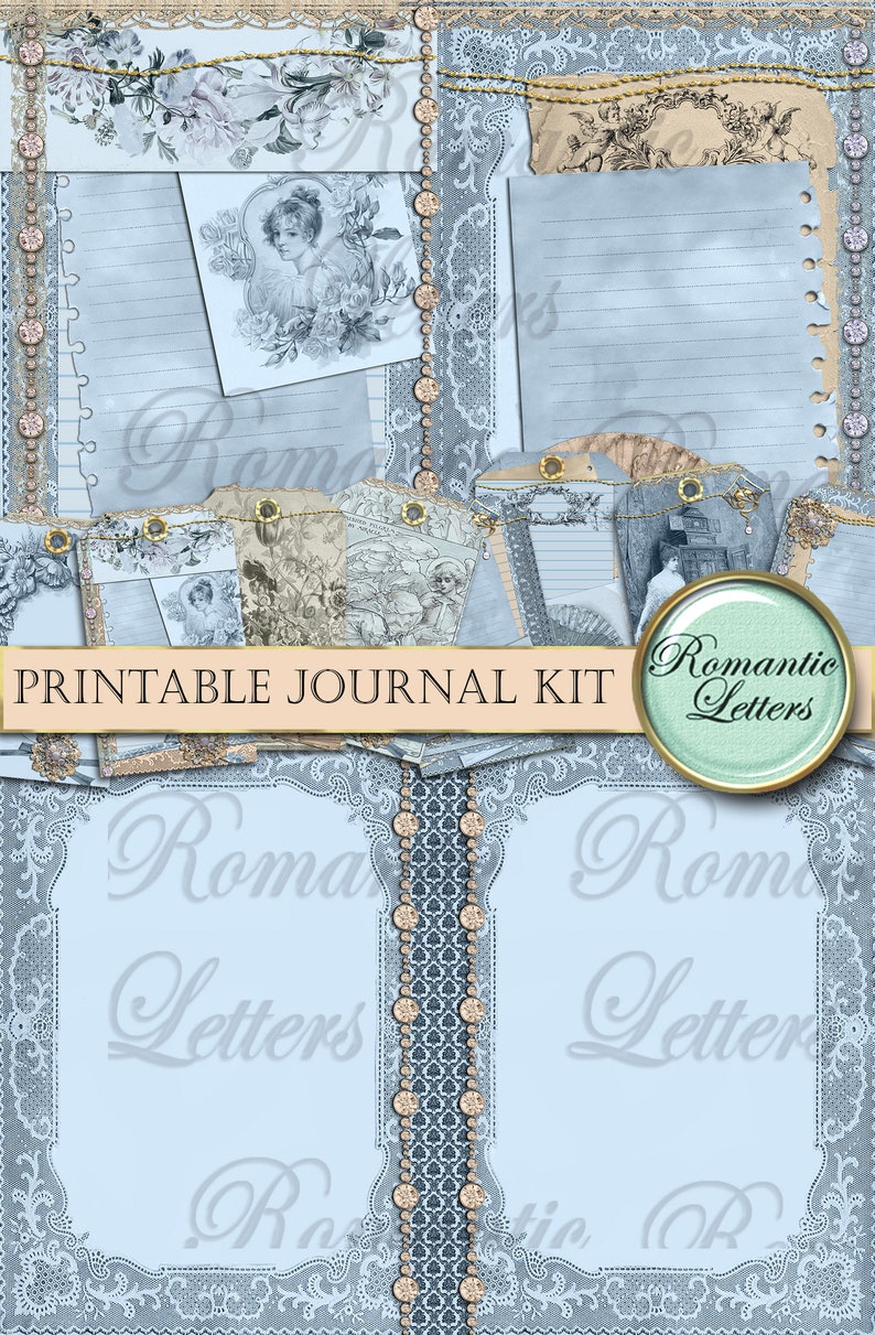 Printable Journal Kit Digital Printable Collage Sheet - Etsy Australia