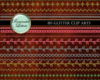 Digital  borders golden stitched clip art gold glitter borders stitches clip art digital embroidery stitches craft clipart sewing scrapbook