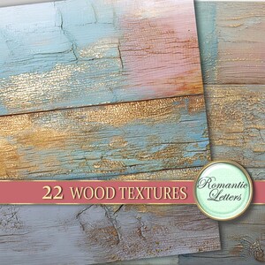 Pastel Wood digital texture Printable scrapbook paper background Photography backdrop shabby chic image 11