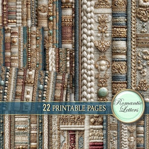 Wool texture Digital printable scrapbook paper pack printable wool knitting junk journal pages woven rug seamless patterns winter crochet A4
