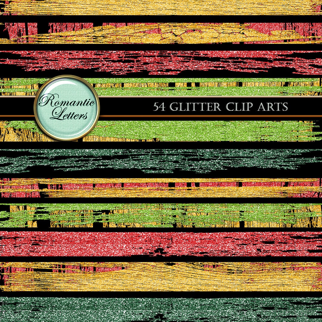 Christmas Clip Art Gold Glitter Clip Art Digital Scrapbook Borders Clip