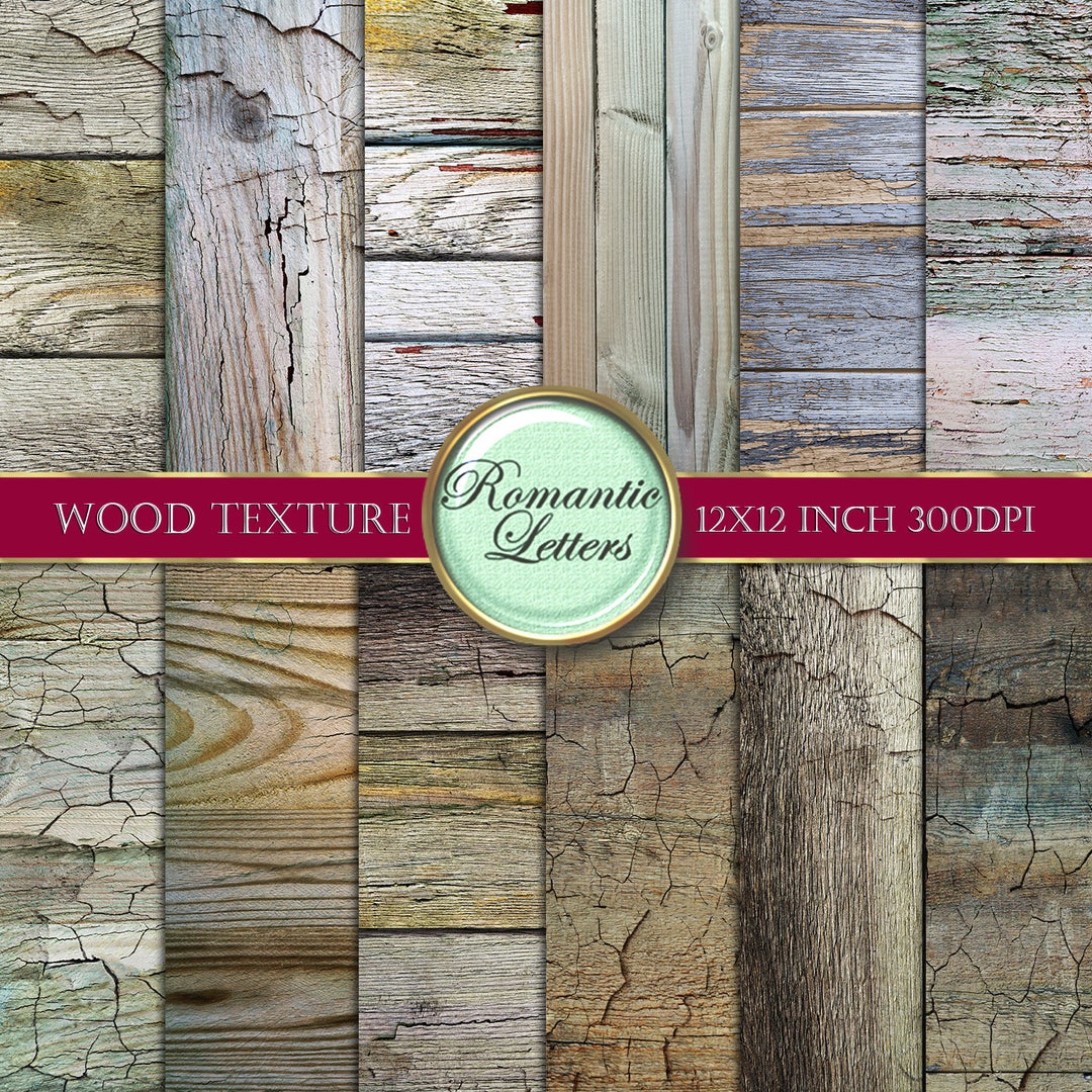Wood Texture Digital Paper Pack Rustic Wood Distressed Digital Wood ...