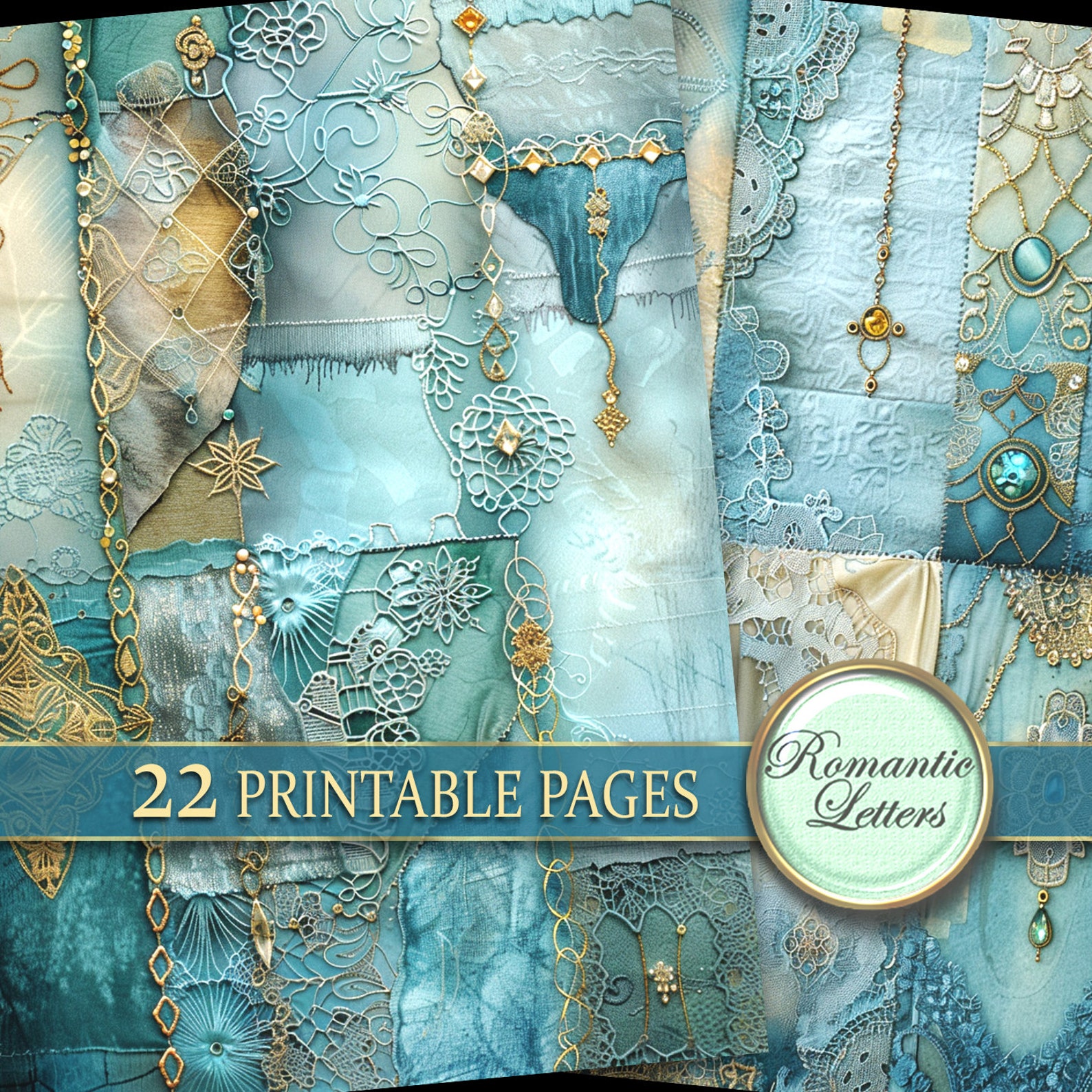 Watercolor Digital Printable Scrapbook Paper Pack Junk Journal Pages ...