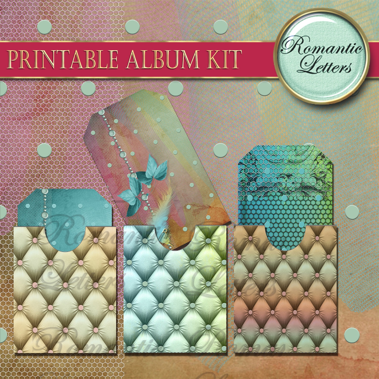 Printable Scrapbook Album Paper Printable Scrapbook Kit Paper Etsy