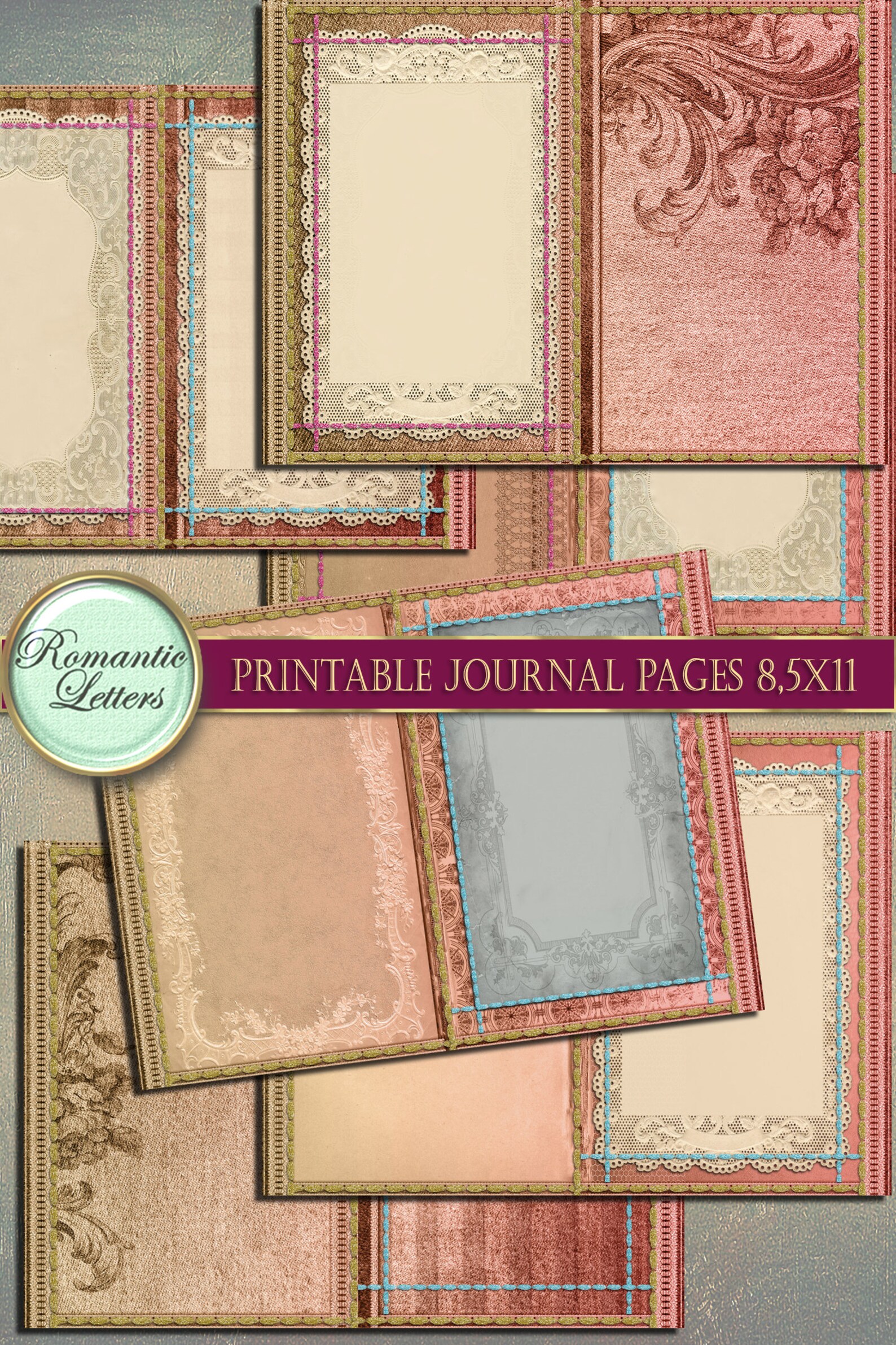Printable Junk Journal Pages Printable Paper Craft A4 Vintage - Etsy