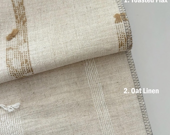 Natural Cream Textured Cafe Curtain,Beige Woven Stripe Kitchen Curtain,Boho Rustic Farmhouse Half Curtain,Neutral Window Treatment