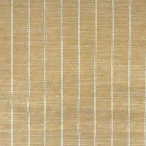 May include: Tan fabric with vertical white stripes. The fabric has a woven texture, and the stripes are evenly spaced. The overall appearance is neutral and suitable for various design applications, such as upholstery or drapery.