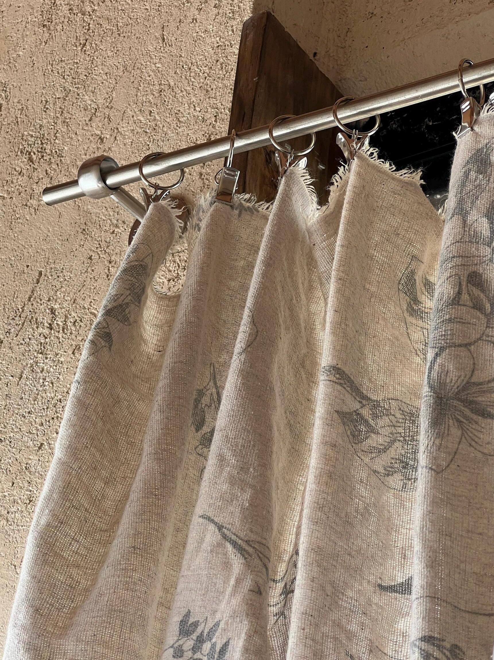 Floral linen curtain - Etsy 日本
