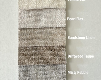 Boucle Texture Curtains,Warm White Woven Window Drapes,Natural Neutral Curtains,Modern Rustic Farmhouse Panels,Soft Textured Home Decor