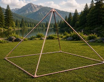 12 mm zuiver koperen piramideset van Gizeh | Meditatiedecor Heilige Geometrie