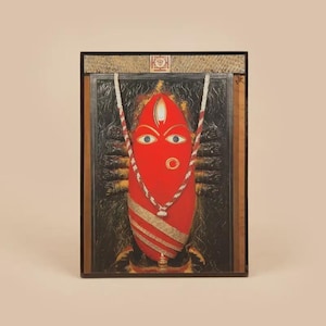 Linga Bhairavi Photo - Kumkum 6x8 (Framed with Back Stand)