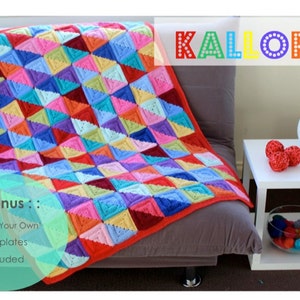 Crochet Blanket Pattern with bonus 'Design Your Own' templates image 2