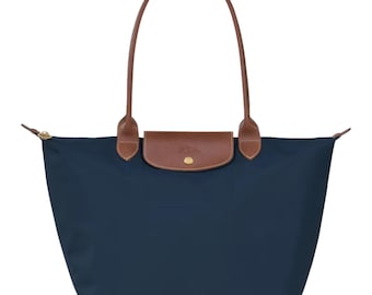 Bolsa feminina Le Pliage Original L Tote na cor azul marinho da Longchamp.