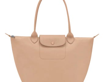 Bolsa feminina Pliage bege em couro sintético