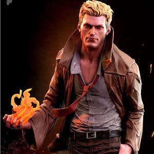 Archivo STL de Constantine Fallen – Figura de cómic ocultista – Descarga instantánea