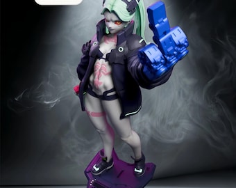 Cyberpunk Edgerunners – Rebecca | Dominion STL Statue | 3D Print Model | Digital STL File