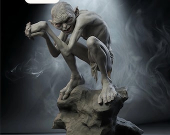 The Lord of the Rings – Gollum | Eclipse STL Statue | 3D Print Model | Digital STL File
