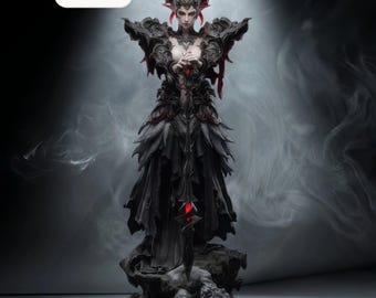 Queen of The Ashen | Dominion STL Statue | 3D Print Model | Digital STL File
