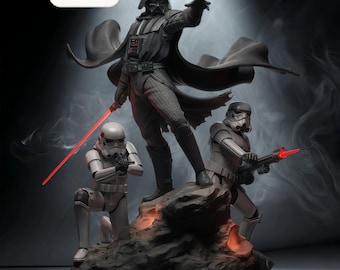 Star Wars – Darth Vader Diorama | Dominion STL Scene | 3D Print Model | Digital STL File