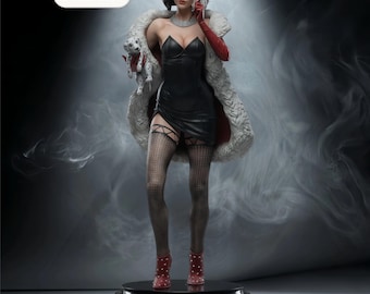 Disney Villains – Cruella de Vil | Couture Fury STL Statue | 3D Print Model | Digital STL File