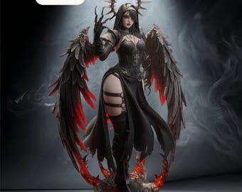 Horror Fantasy – Corrupted Nun | Blasphemous Eclipse STL Statue | 3D Print Model | Digital STL File
