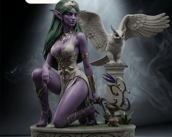 Warcraft – Tyrande Whisperwind | Sovereign STL Statue | 3D Print Model | Digital STL File