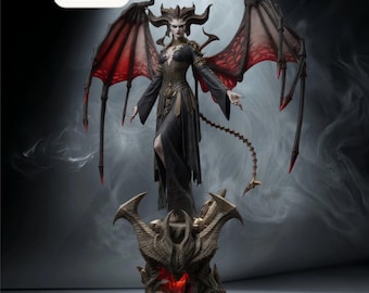 Diablo – Lilith | Sovereign STL Statue | 3D Print Model | Digital STL File