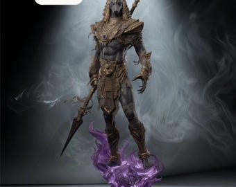 Egyptian Mythology – Anubis | Underworld Sovereign STL Statue | 3D Print Model | Digital STL File