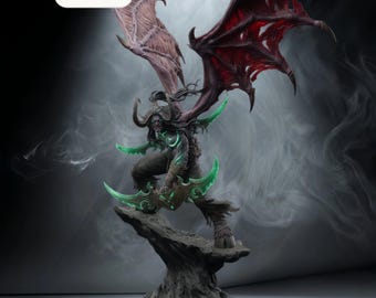 World of Warcraft – Illidan Stormrage | Fury STL Statue | 3D Print Model | Digital STL File