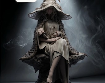 Elden Ring – Ranni the Witch | Lunar Eclipse STL Statue | 3D Print Model | Digital STL File