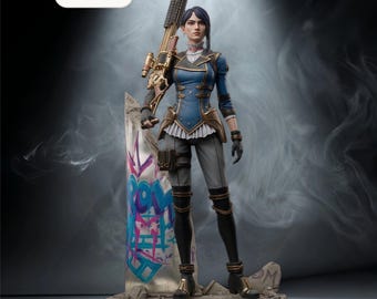 League of Legends – Caitlyn | Dominion STL Statue | 3D Print Model | Digital STL File