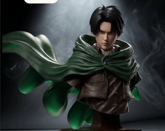 Attack on Titan – Levi Bust | Sovereign STL Statue | 3D Print Model | Digital STL File