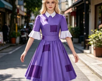 Disfraz de cosplay de Ragatha para mujer, vestido azul, atuendo digital de circo para convención.