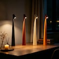 Slim Cone Table Lamp, Modern Minimalist LED Night Light, Scandinavian Desk Reading Lamp