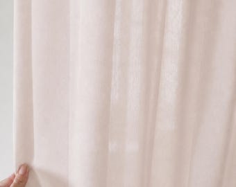 White Sheer Curtains,Light Filtering Voile Drapes,Soft Airy Window Panels,Custom Size Bedroom Living Room Curtains,Minimal Home Decor