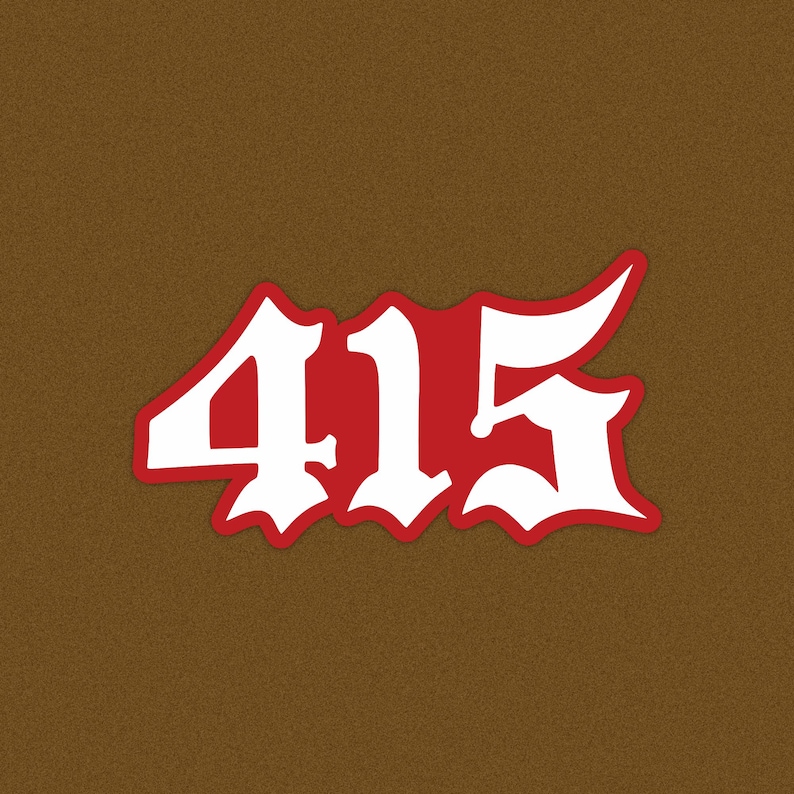 415 • Vinyl Sticker - Etsy