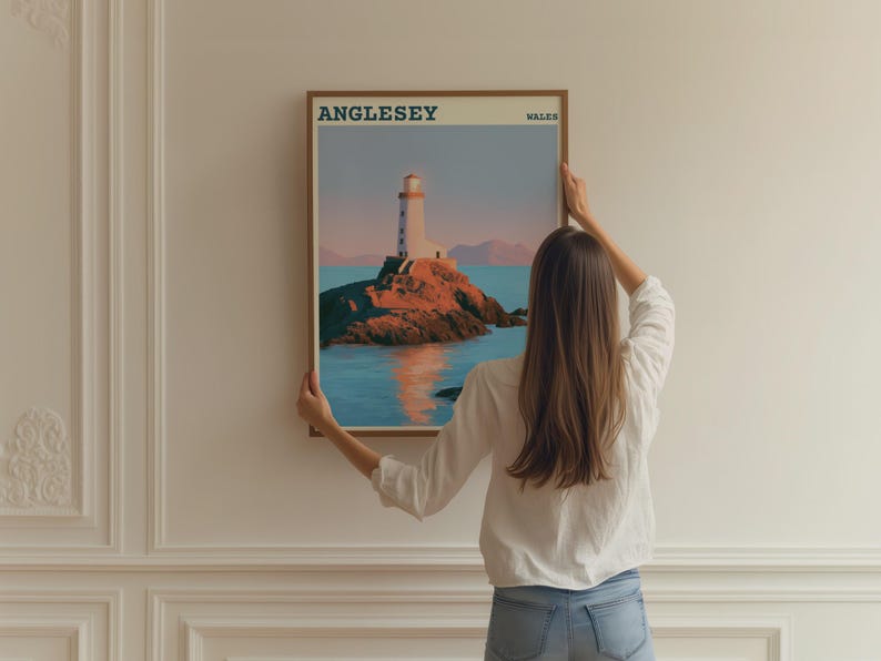 anglesey-lighthouse-poster-wales-travel-print-retro-coastal-wall-art