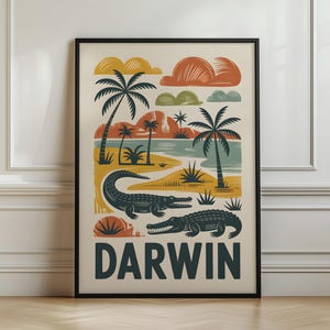 Darwin Australia Retro Poster - Etsy