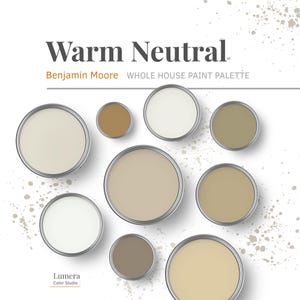 Benjamin Moore Warm Neutral Paint Palette | Whole Home Color Scheme | Coordinated Paint Colors