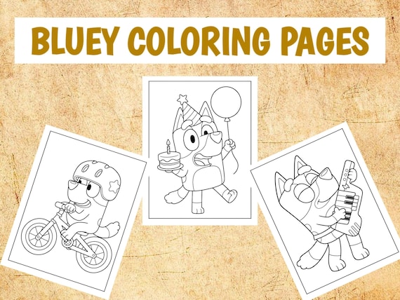 Mega Bluey Coloring Pages Pack | 27 Printable Activity Sheets | Instant Download PDF