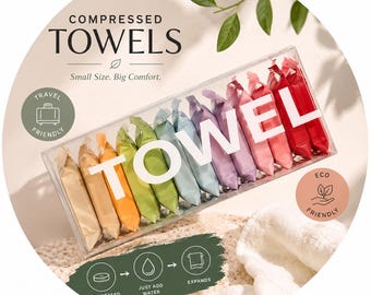 Disposable Compressed Travel Towels – Disposable Pocket Wipes for Camping, Hiking, Gym