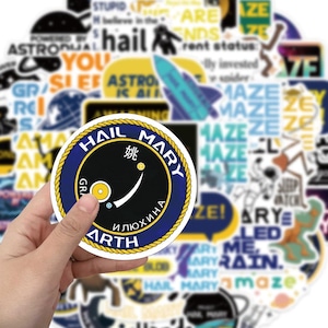 50PCS Project Hail Mary Sticker Pack, Space Stickers, Sci Fi Stickers, Quote Stickers, Bookish Stickers for Luggage, Phone Case, Laptop image 6