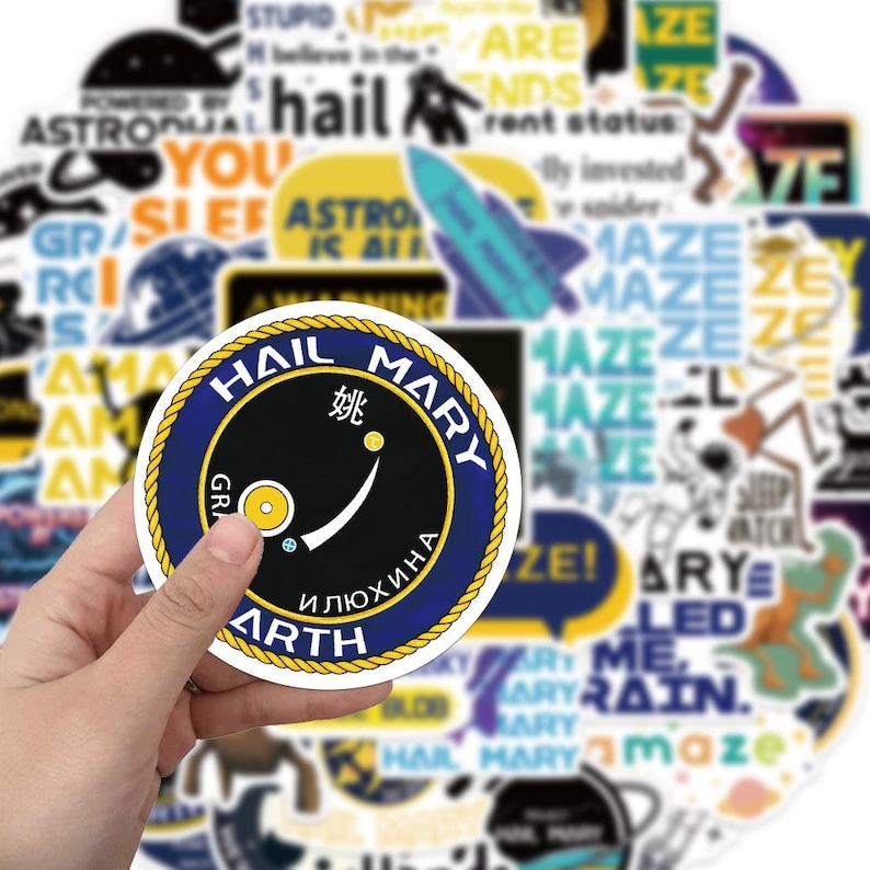 50PCS Project Hail Mary Sticker Pack, Space Stickers, Sci Fi Stickers, Quote Stickers, Bookish Stickers for Luggage, Phone Case, Laptop image 6