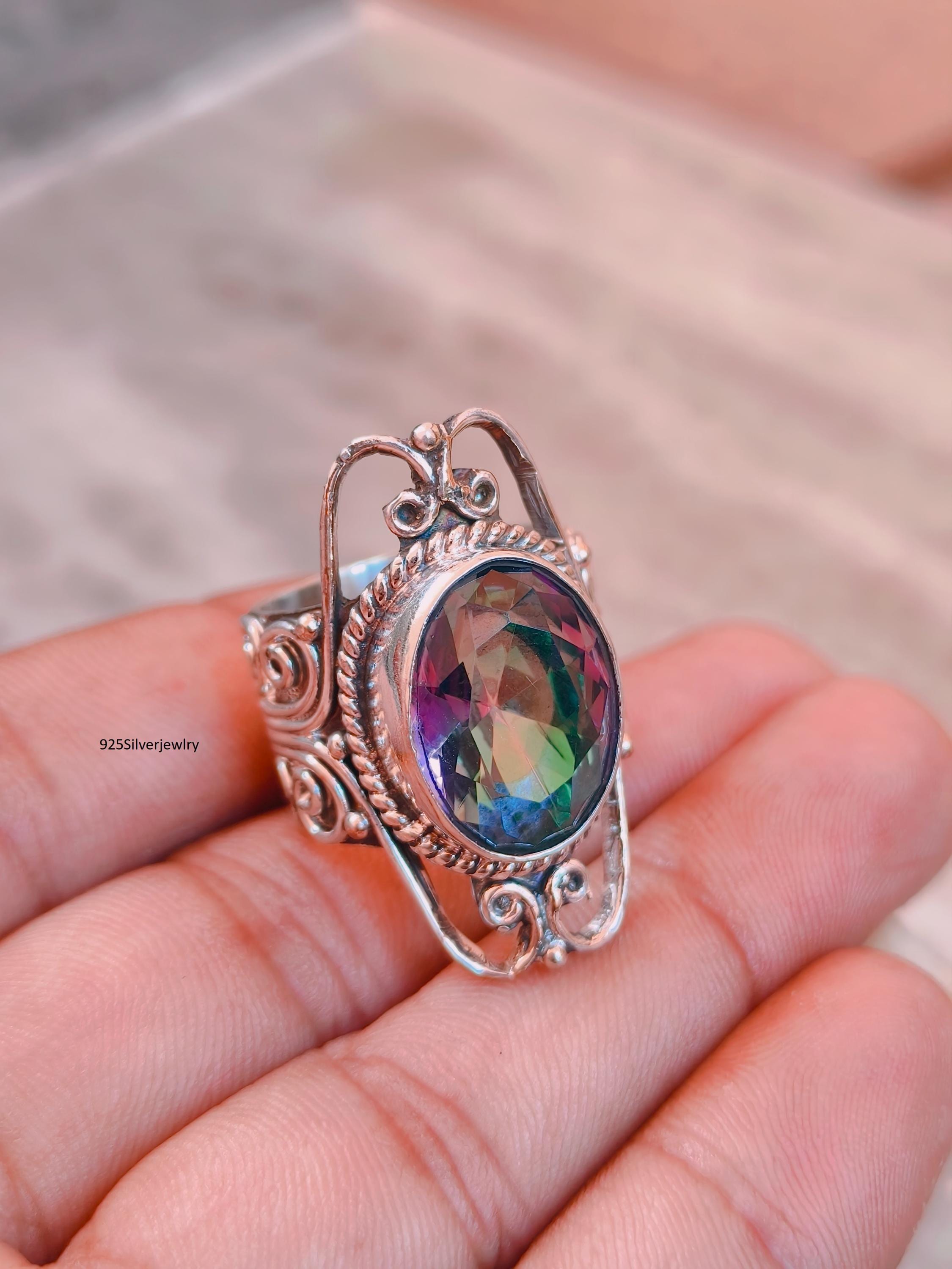 Silver Topaz Ring - Etsy