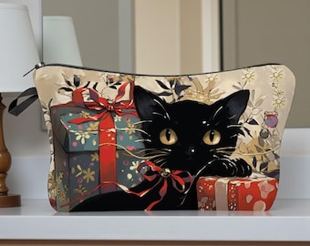 Katzen Print Reißverschluss Beutel | Wunderliche Kosmetik-Reisetasche