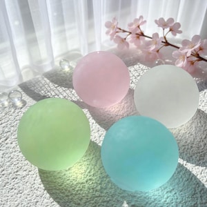 Kristall Squeeze Ball Squishy Toy Cold-Change Frosted Effect Soft Stressball Fidget Toy, Genomskinliga Färgglada Squishy Balls