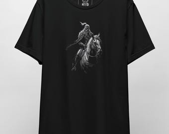 Turkish Warrior Tee - Attila the Hun Shirt - Turkic Nomad Top - Steppe Rider Apparel - Deep Style Nomad Warrior Epic Rider Top by HolyDeer